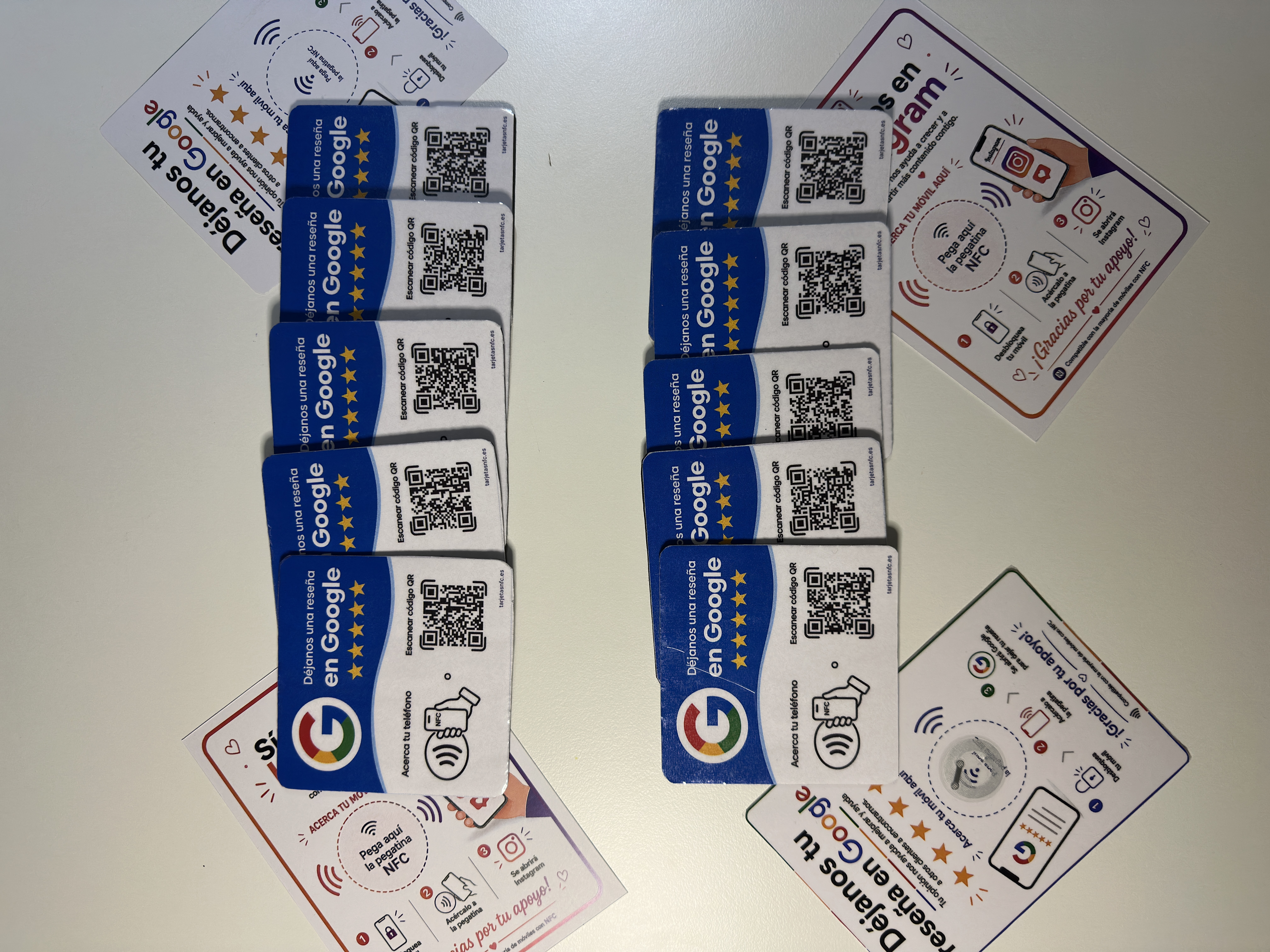 Nuevo producto estrella: tarjetas NFC con QR para reseñas de Google